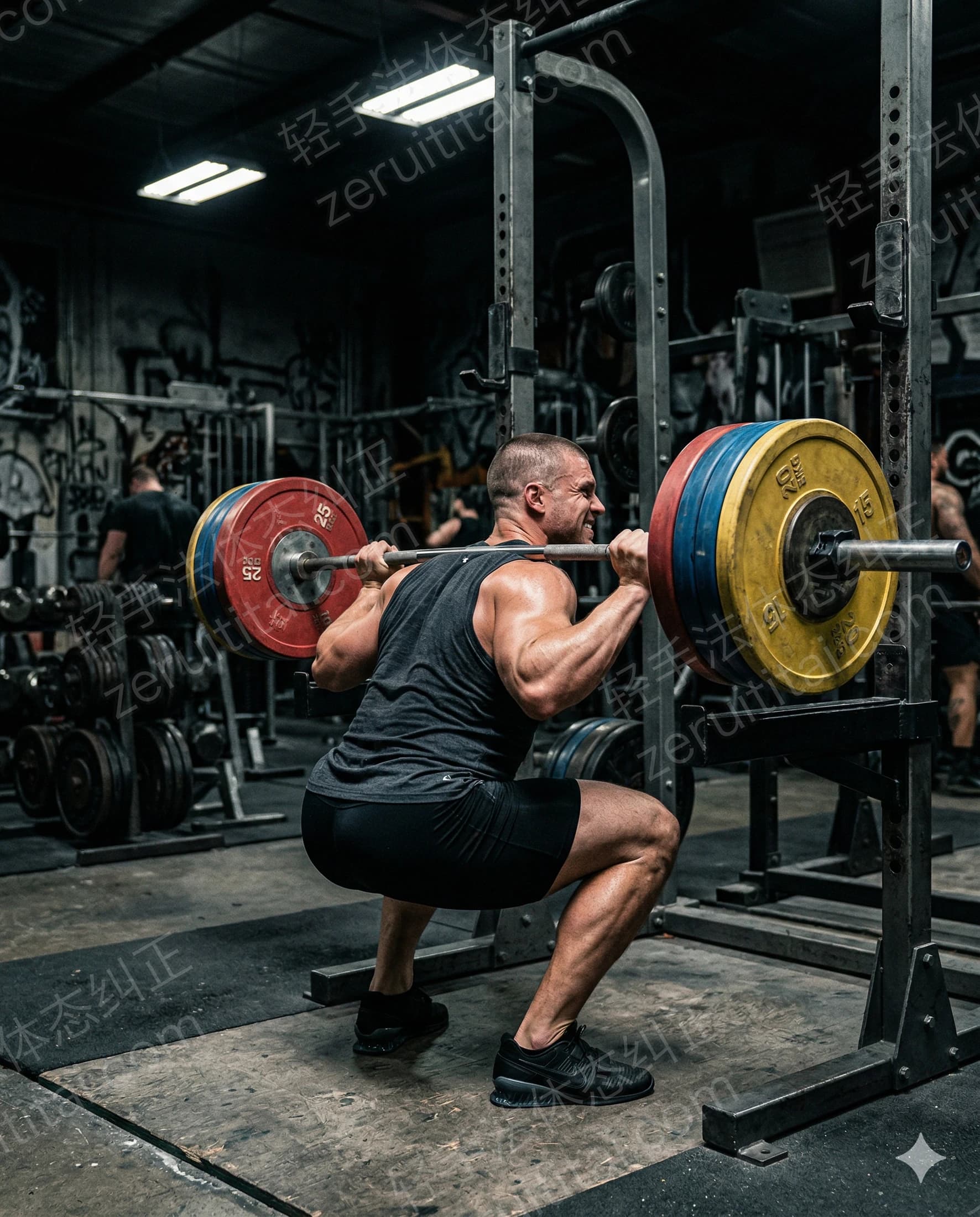 直接在脊柱上施加压力的错误动作示例：卧推